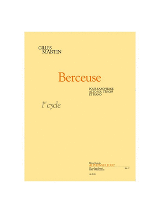 Berceuse Cycle 1 (saxophone Alto Ou Tenor)