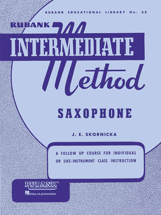 Book cover for Rubank Intermediate Method – Saxophone