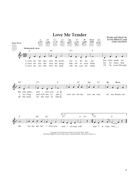 Love Me Tender (from The Daily Ukulele) (arr. Liz and Jim Beloff)
