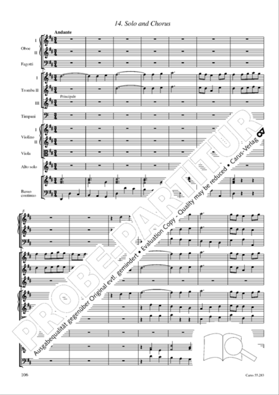 Te Deum for the Victory of Dettingen SSATB scores gallery preview page 123
