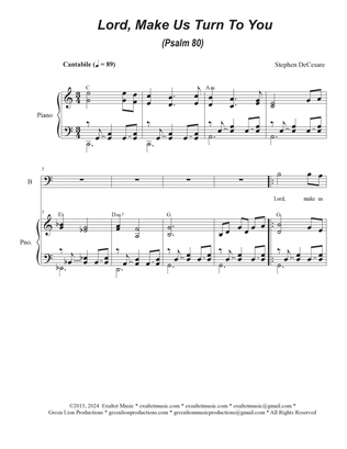 Book cover for Lord, Make Us Turn To You (Psalm 80) (Duet for Tenor and Bass solo)