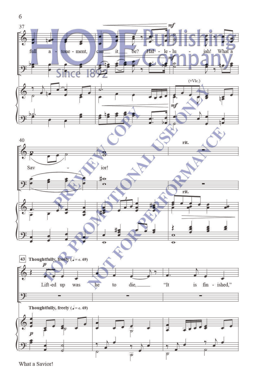 What a Savior! Choir scores gallery preview page 7
