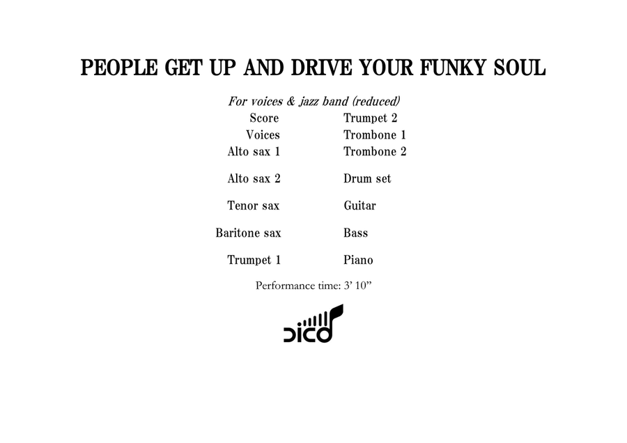 People Get Up And Drive Your Funky Soul - Score Only Jazz Ensemble scores gallery preview page 4
