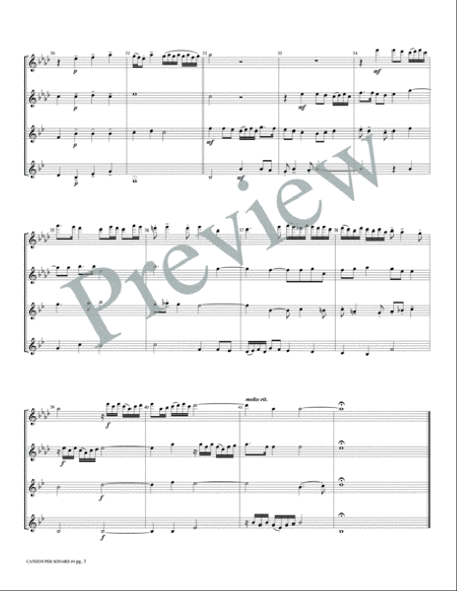 Canzon per Sonare #4 Canzon per Sonare #4 Woodwind Quartet scores gallery preview page 5