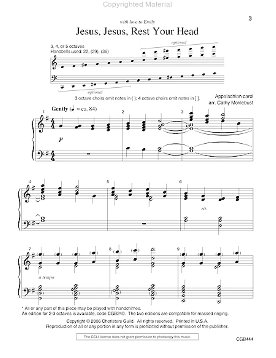Jesus Jesus Rest Your Head (3-5 octaves) 5-Octaves scores gallery preview page 2