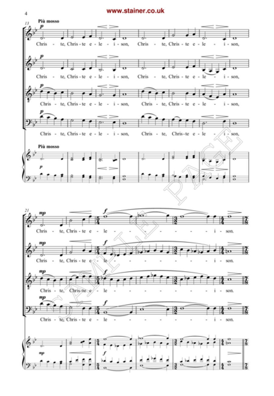 Missa San Marco. SATB 4-Part scores gallery preview page 3