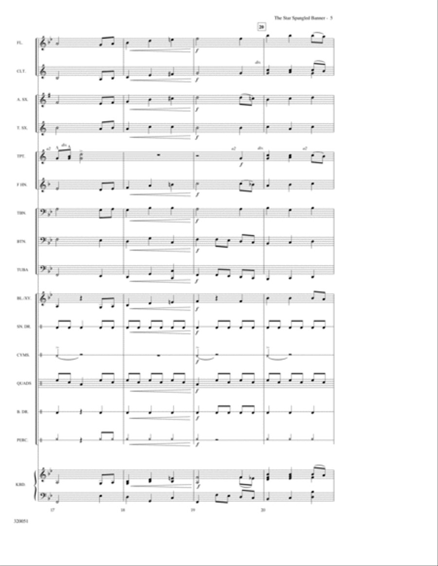 The Star Spangled Banner The Star Spangled Banner Marching Band scores gallery preview page 5