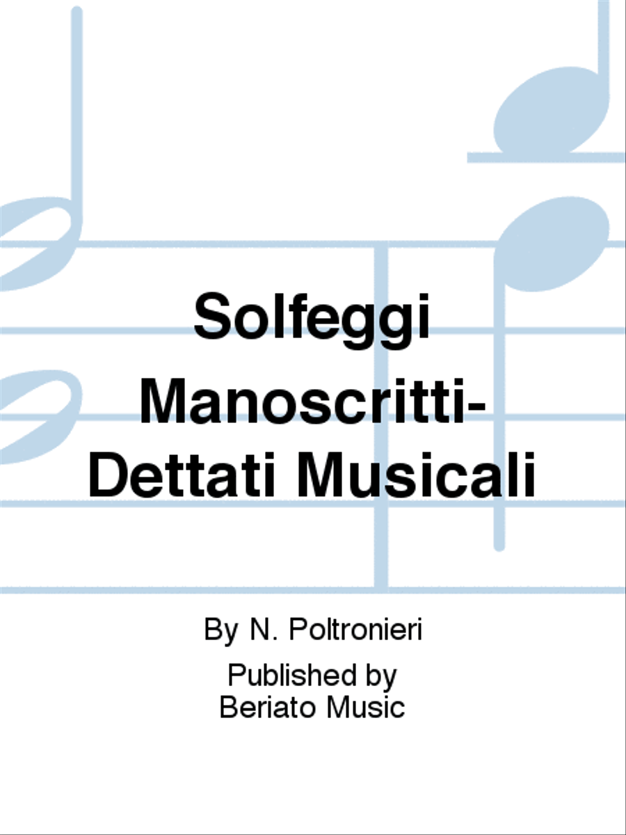 Solfeggi Manoscritti-Dettati Musicali School and Community scores gallery preview page 1