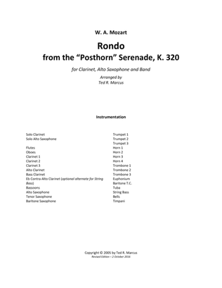 Book cover for Rondo from Mozart's "Posthorn" Serenade, K.320