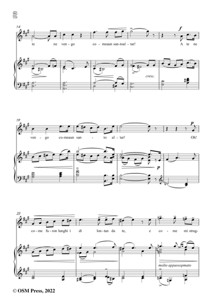 Catalani-M'hai salvato,in A Major,from 'La Wally',for Voice and Piano