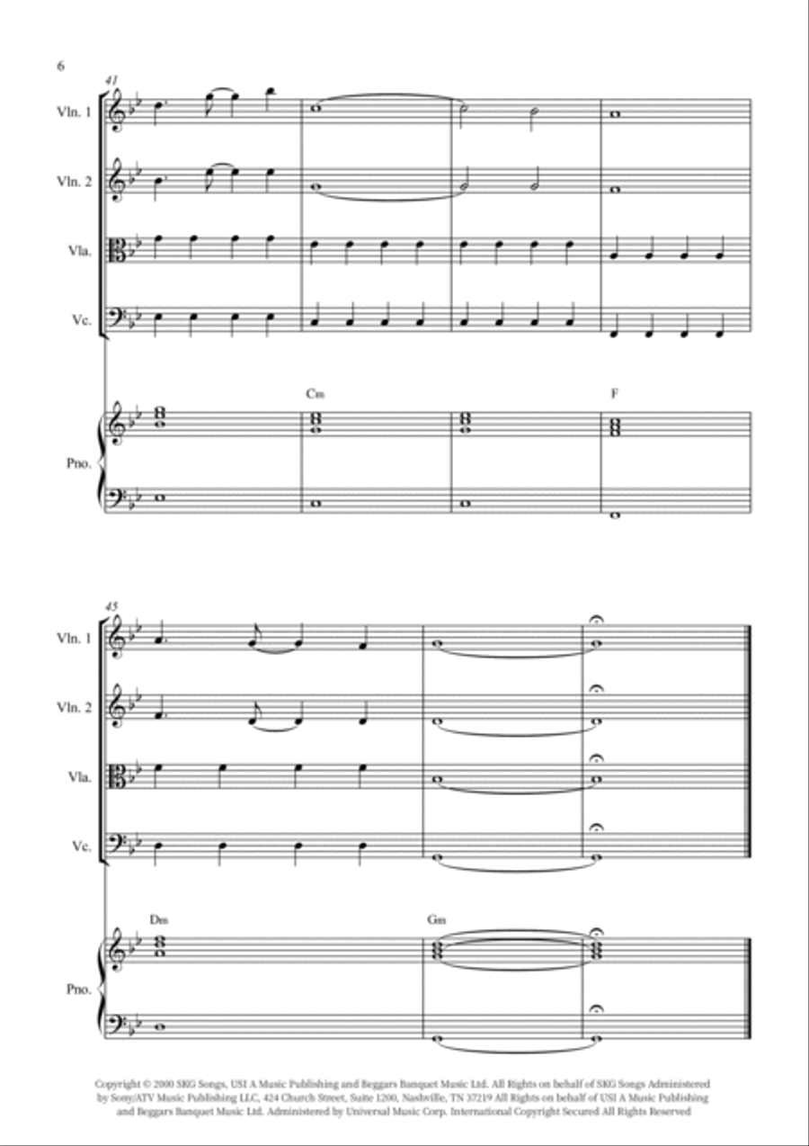 Now We Are Free Now We Are Free String Quartet scores gallery preview page 6