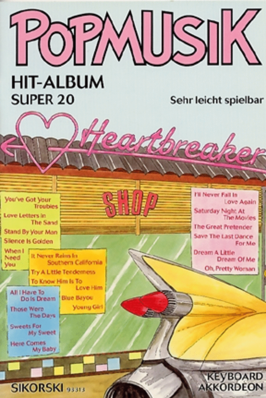 Popmusik Hit-album Super 20: Heartbreaker -fur Keyboard Oder Akkordeon- Piano scores gallery preview page 1