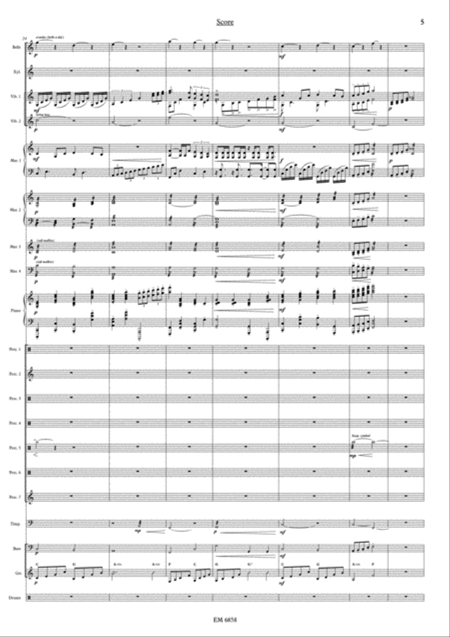 Metamorphonic for Percussion Ensemble Percussion Ensemble scores gallery preview page 6