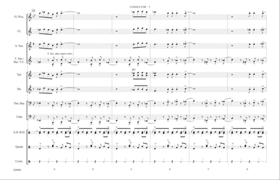 Mustang Sally: Score Mustang Sally: Score Marching Band scores gallery preview page 3