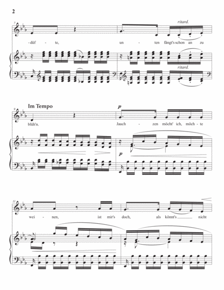 SCHUMANN: Frühlingsnacht, Op. 39 no. 12 (transposed to E-flat major)