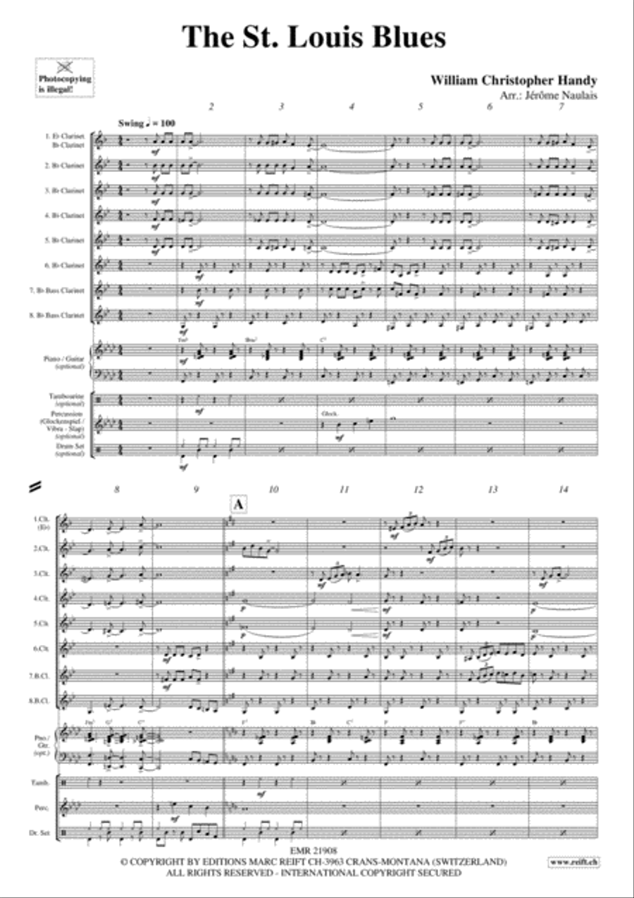 The St. Louis Blues Clarinet scores gallery preview page 3