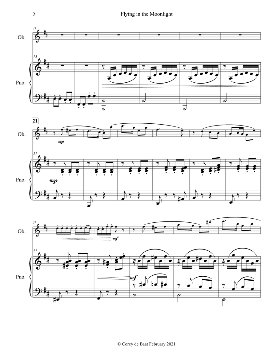 Flying in the Moonlight Piano scores gallery preview page 4