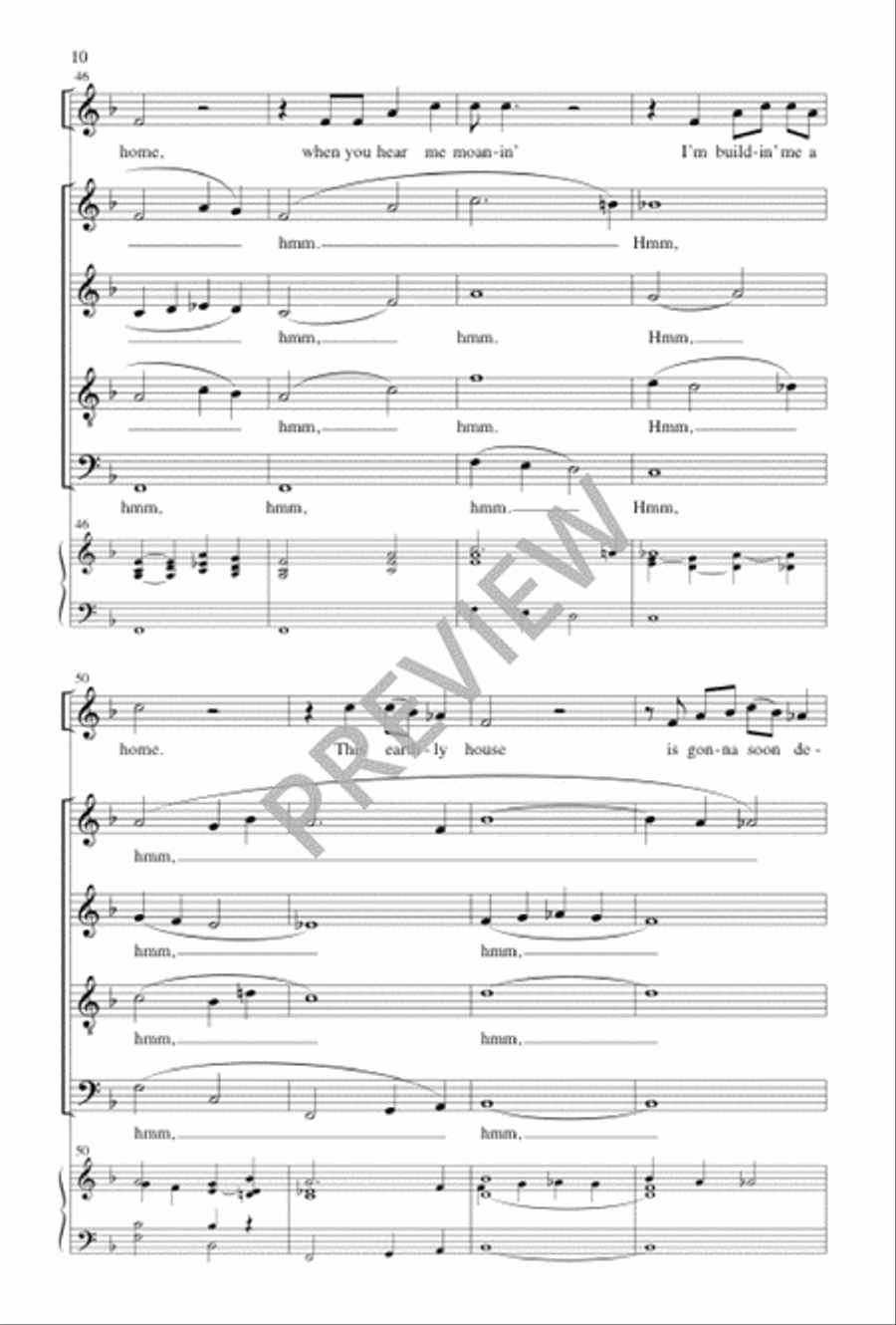 I'm Buildin' Me a Home 4-Part scores gallery preview page 11