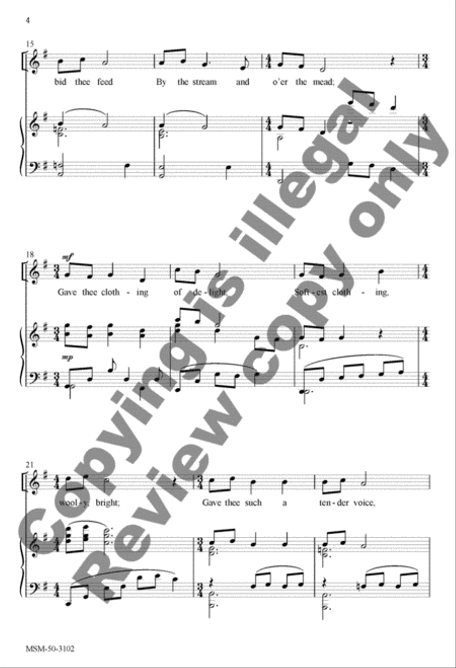 The Lamb Unison Choir scores gallery preview page 3