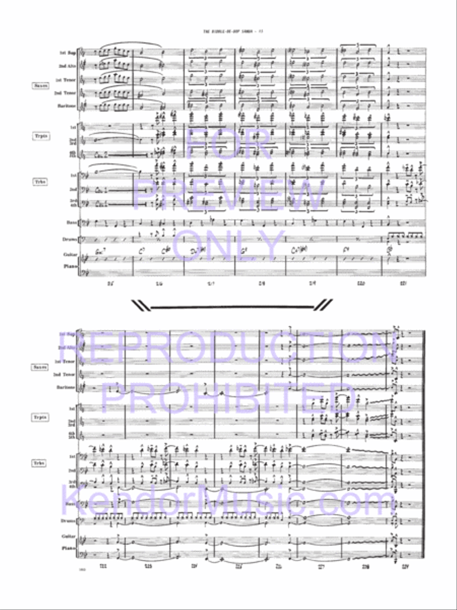 Biddle-De-Bop Samba, The Jazz Ensemble scores gallery preview page 14
