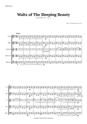 Book cover for The Sleeping Beauty Valse by Tchaikovsky for Woodwind Quintet