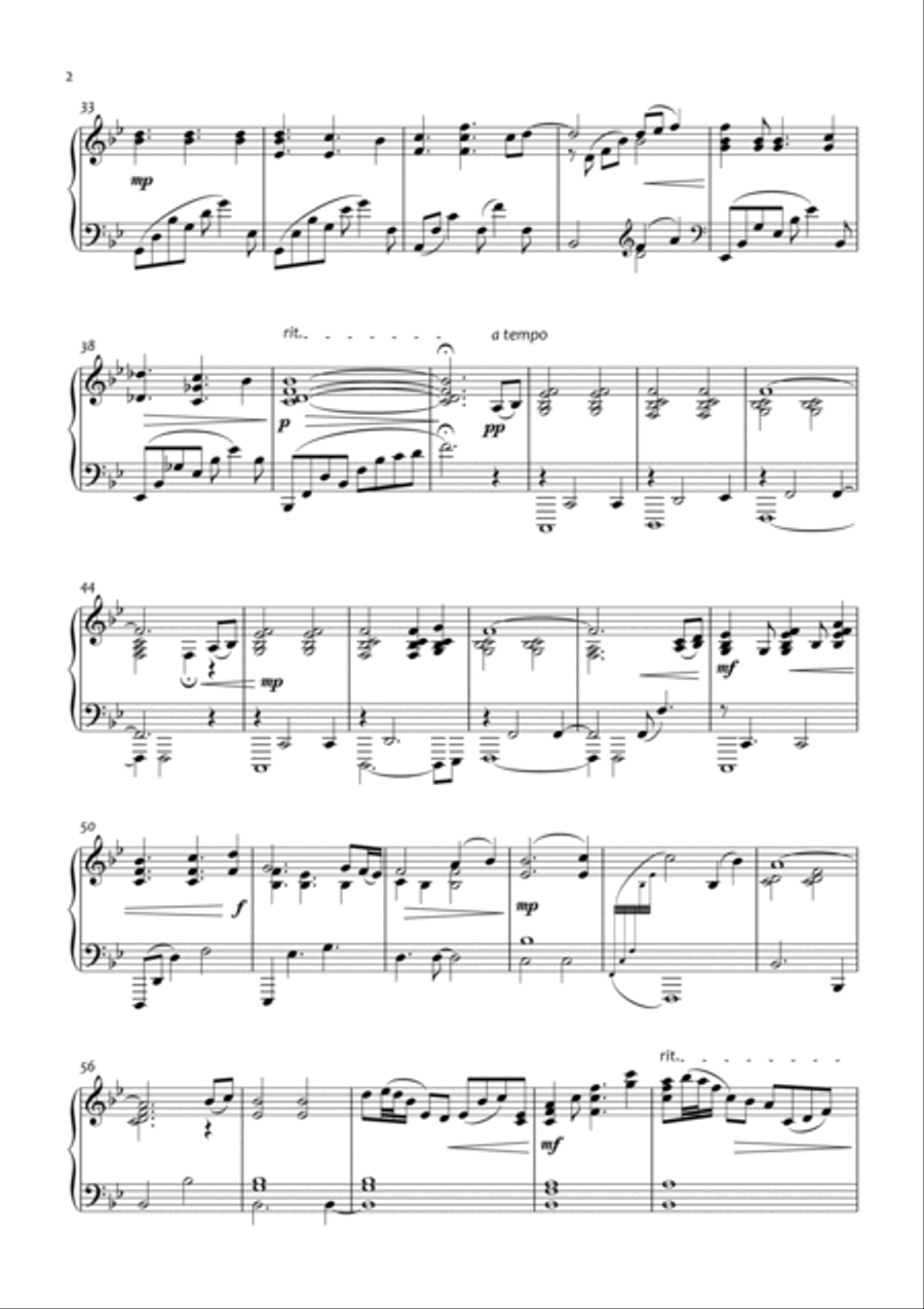 Endless Road Piano Solo scores gallery preview page 2