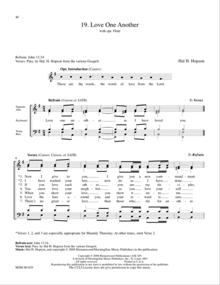 Love One Another 4-Part scores gallery preview page 1