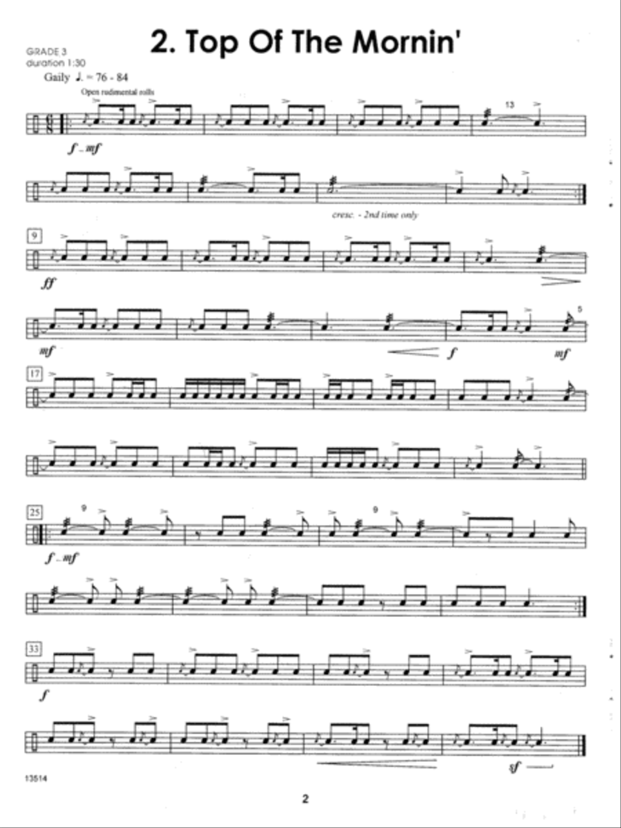 More Contest Solos For The Intermediate Snare Drummer Snare Drum scores gallery preview page 3