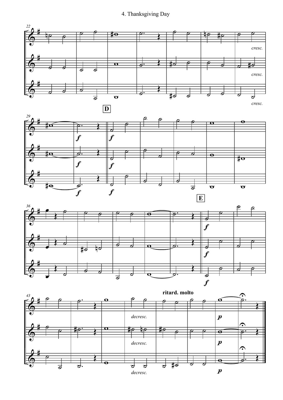 Thanksgiving Day Thanksgiving Day Clarinet Trio scores gallery preview page 2