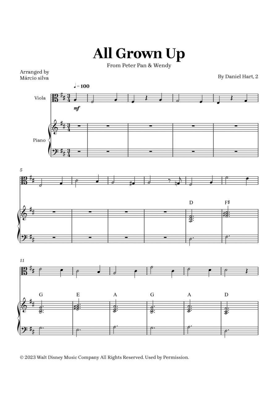 All Grown Up Viola scores gallery preview page 1