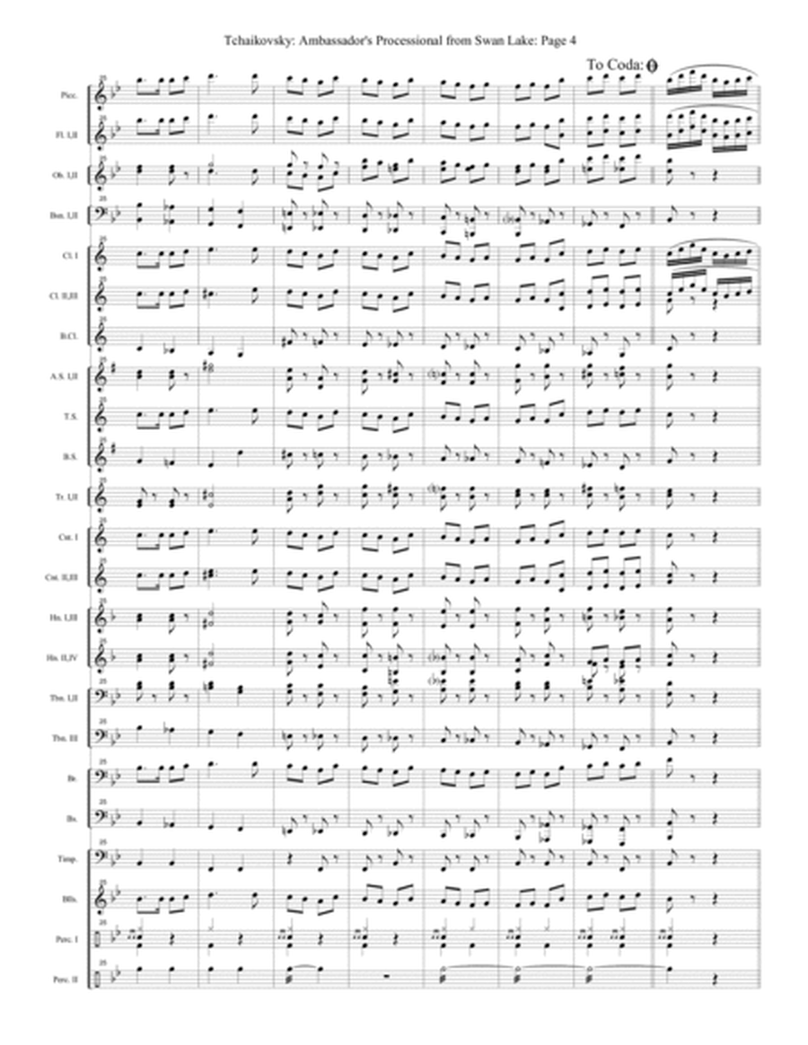 Swan Lake - Overture to Act III (Band) - Extra Score
