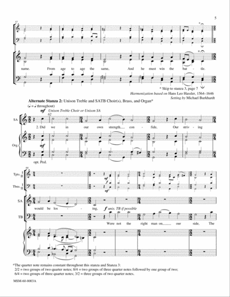 A Mighty Fortress Is Our God Choir scores gallery preview page 5