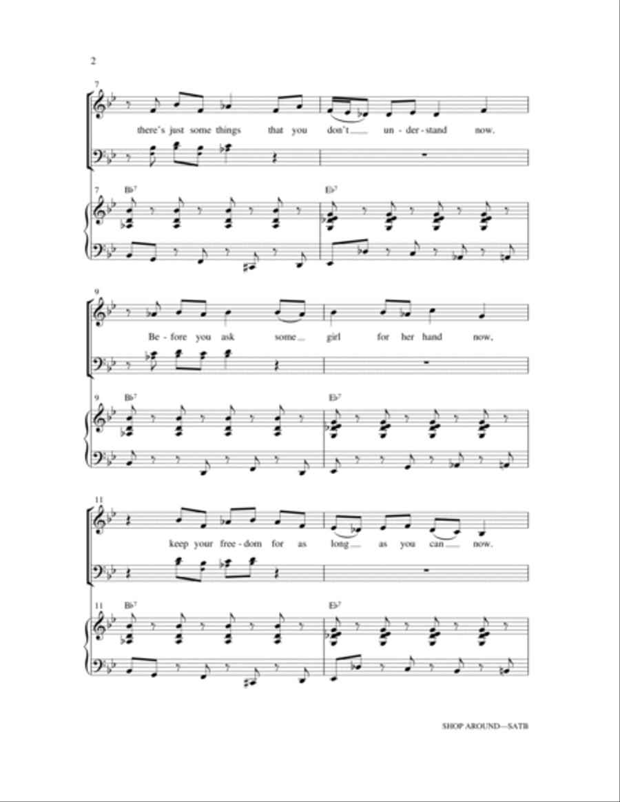 Shop Around 4-Part scores gallery preview page 2