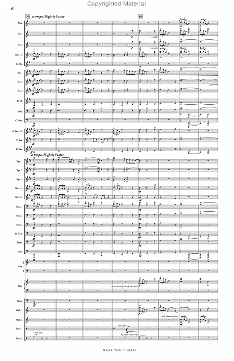 Were You There? Concert Band scores gallery preview page 7