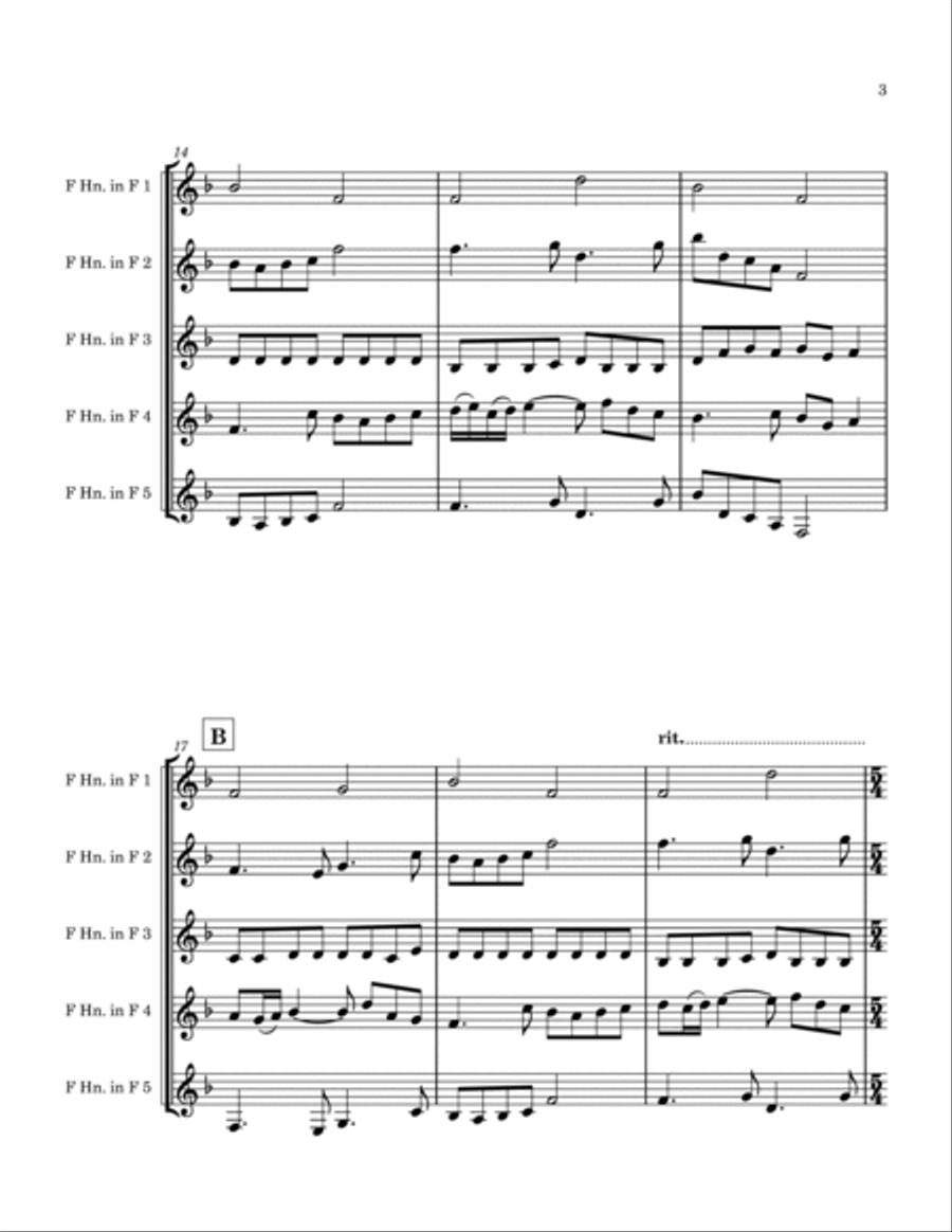 A Walk in Nature Brass Ensemble scores gallery preview page 3
