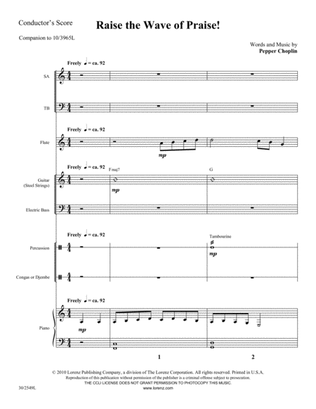 Raise the Wave of Praise! - Instrumental Score and Parts