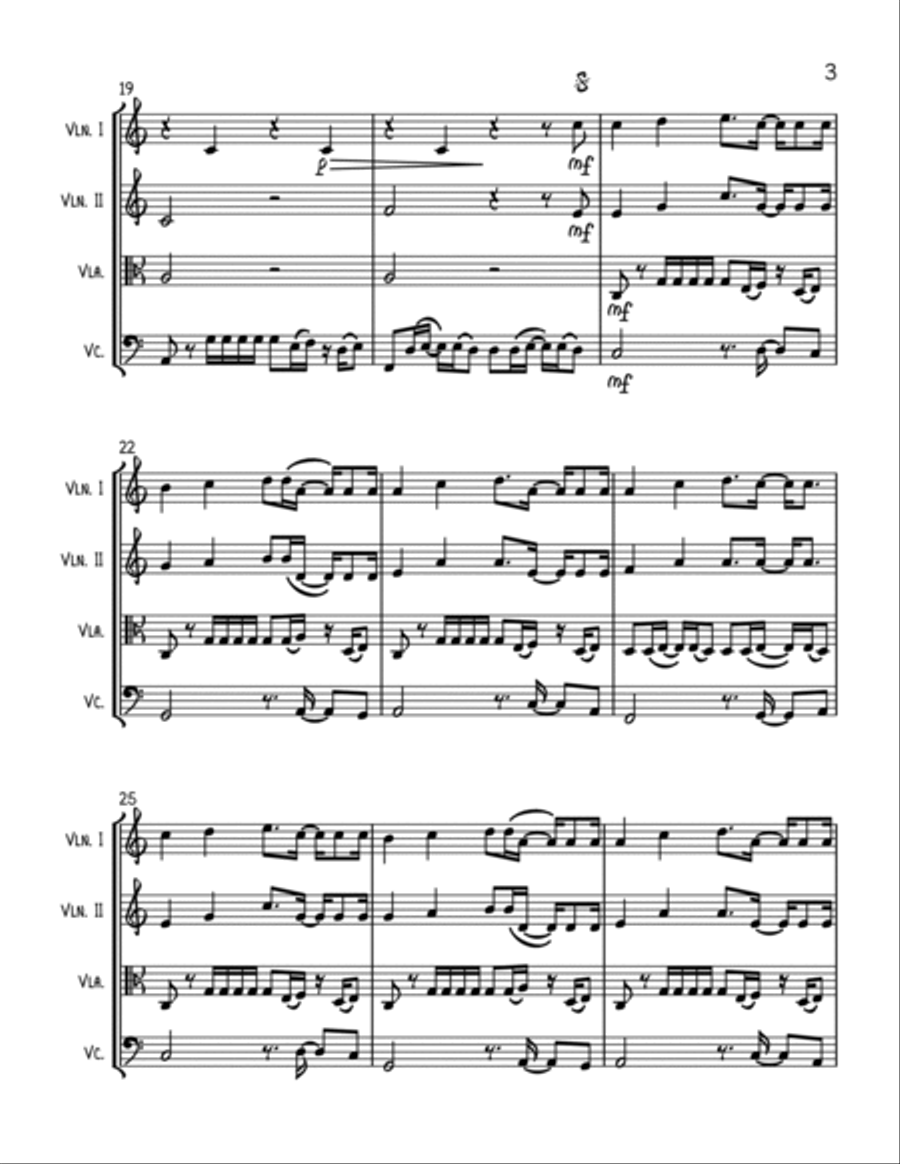 Girls Like You String Quartet scores gallery preview page 3