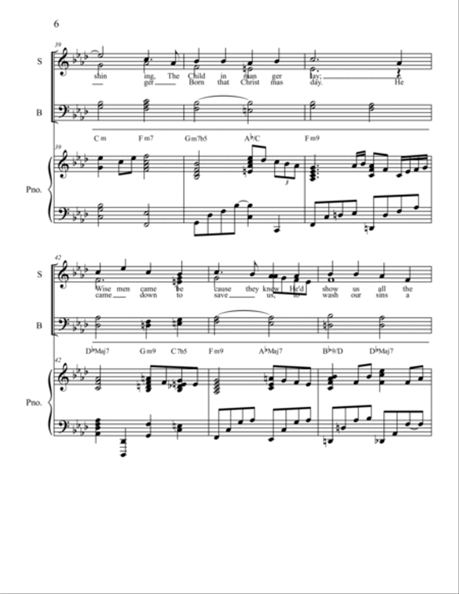 Go Tell It On The Mountain Piano, Vocal, Guitar scores gallery preview page 6