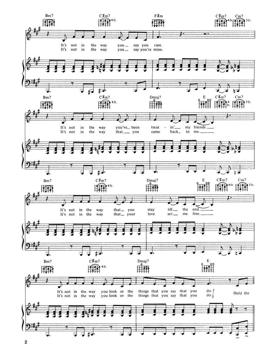 Hold The Line Piano, Vocal, Guitar scores gallery preview page 2
