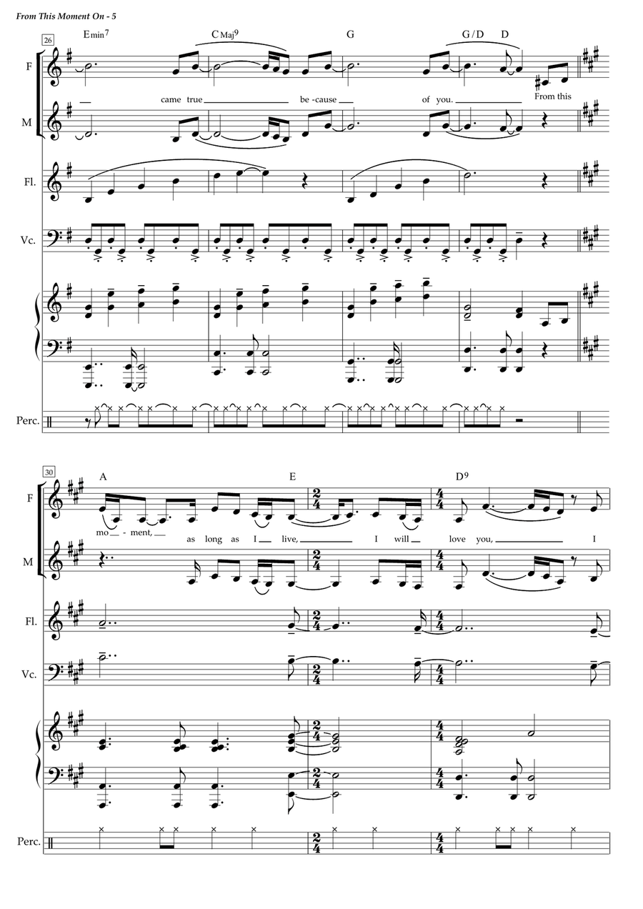 From This Moment On Vocal Duet scores gallery preview page 5