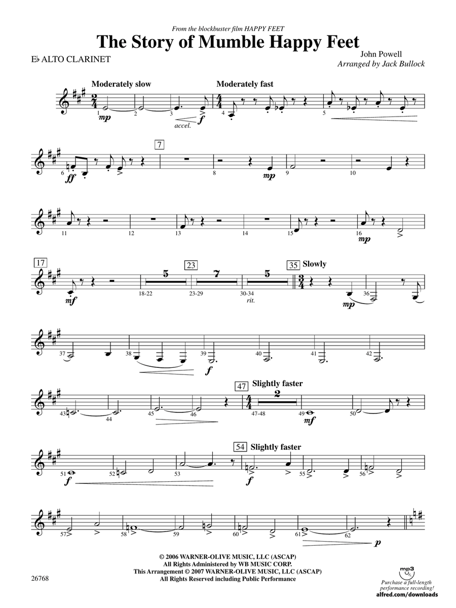The Story of Mumble Happy Feet: E-flat Alto Clarinet