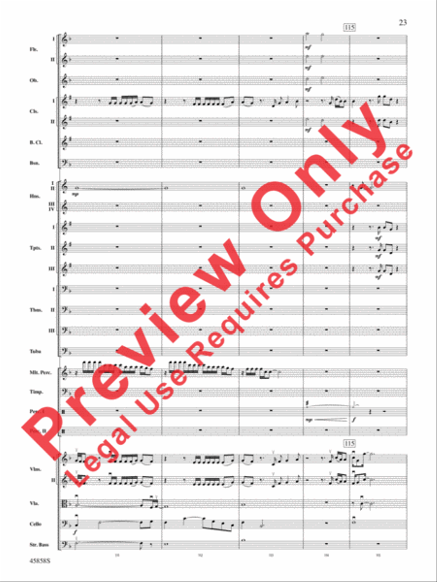 Hamilton, Suite from the Broadway Musical Full Orchestra scores gallery preview page 22
