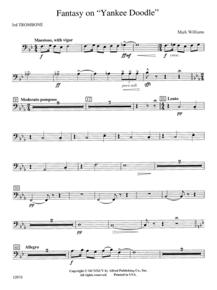 Fantasy on "Yankee Doodle": 3rd Trombone