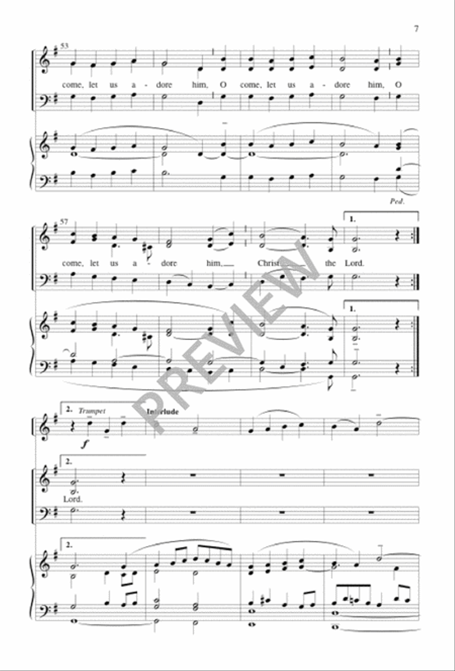O Come, All Ye Faithful 3-Part scores gallery preview page 7