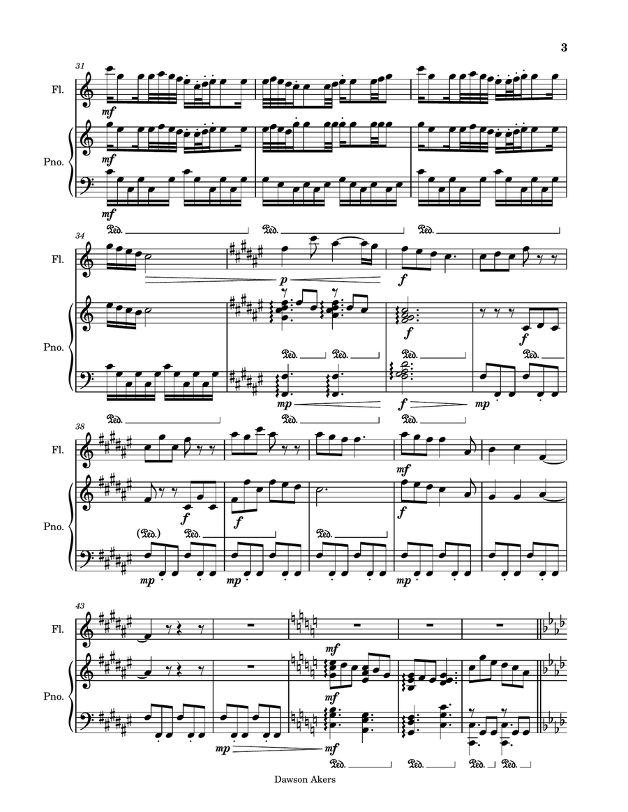 Lily's Waltz, Op. 7 Flute Solo scores gallery preview page 3