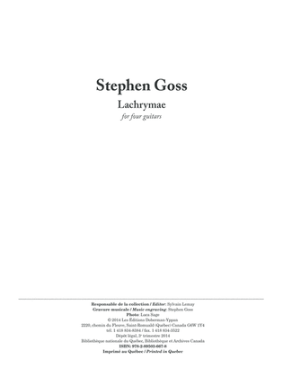 Book cover for Lachrymae