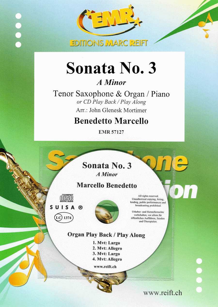 Sonata No. 3 Tenor Saxophone scores gallery preview page 1