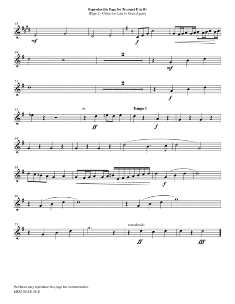 Christ the Lord Is Risen Again Choir scores gallery preview page 6