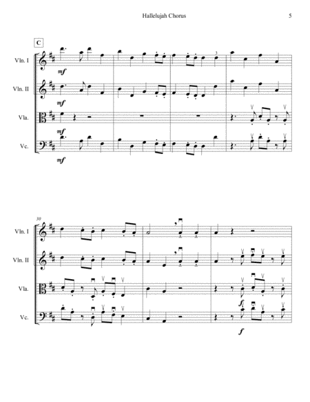 Hallelujah Chorus from The Messiah for String Quartet image number null