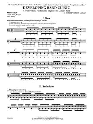 Developing Band Clinic (A Warm-Up and Fundamental Sequence for Concert Band): 1st Percussion